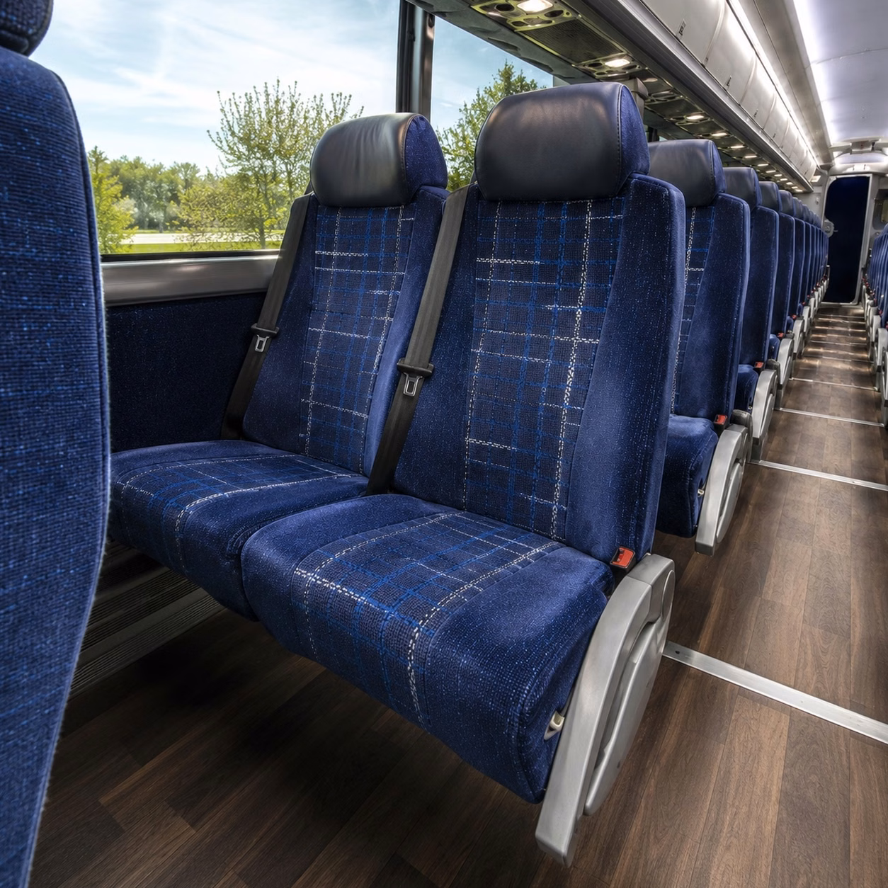charter buses for large woodbridge wedding guest lists that span multiple pickup points