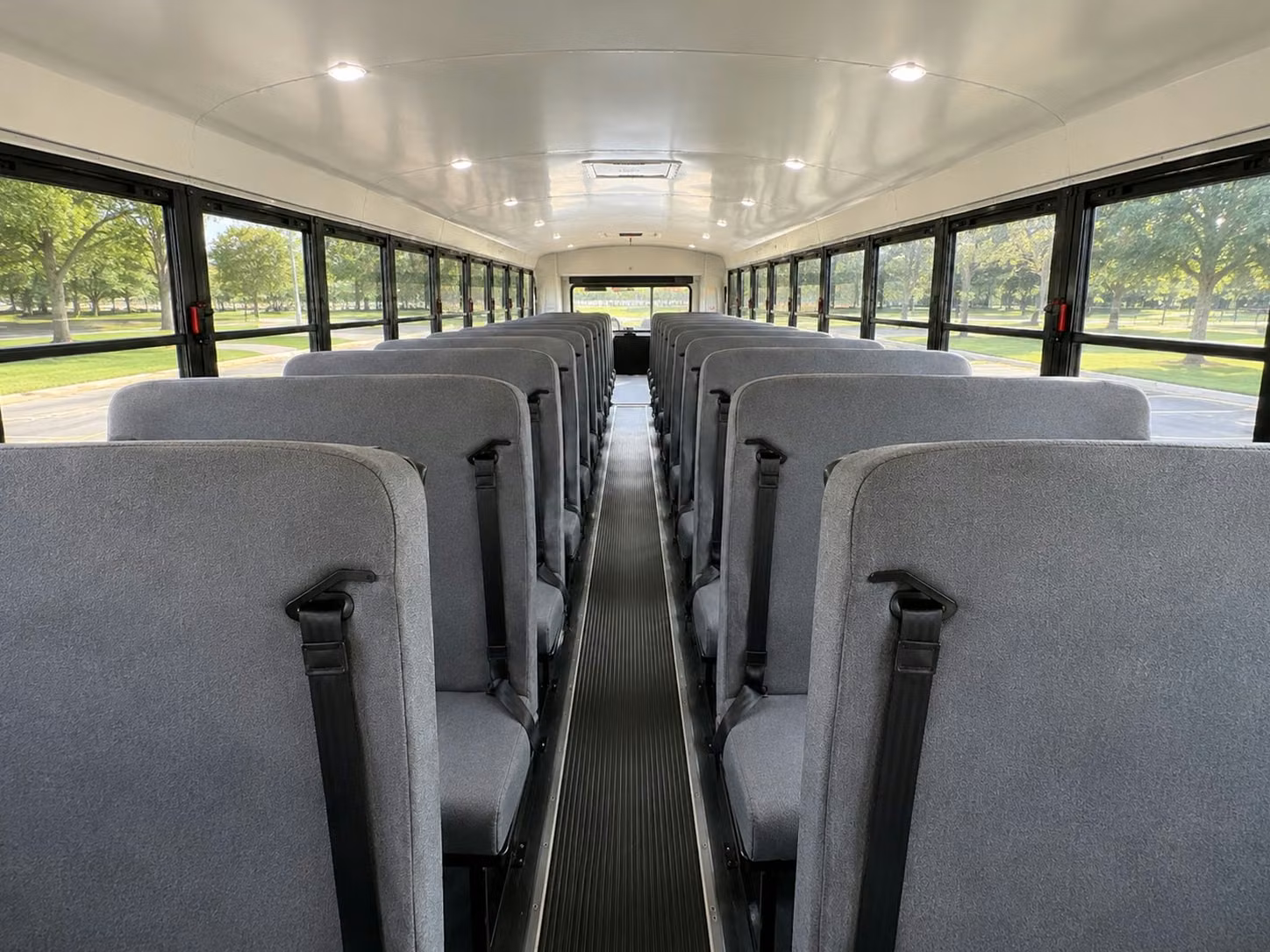 school bus inside